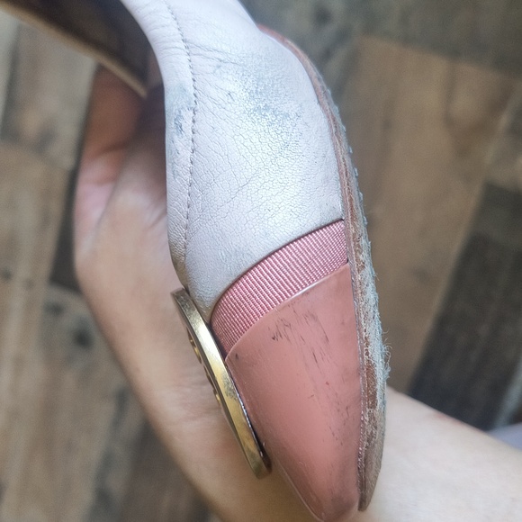 Tory Burch Minnie Cap Toe Ballet Flat Pink Sz 7.5 Women - Picture 12 of 17
